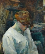TOULOUSE-LAUTREC, Henri de_La pelirroja con blusa blanca, 1889_774 (1978.50)